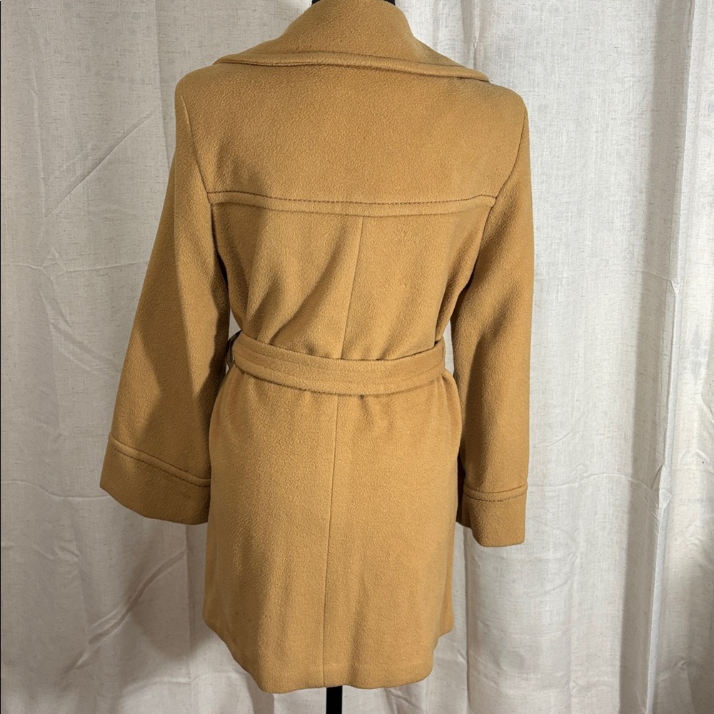 Vintage 70s Roos/Atkins Women’s Cashmere/Wool Blend Belted Coat in Camel - Picture 3 of 10
